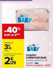 lingettes Carrefour