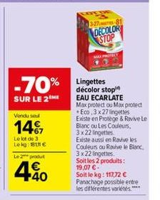 lingettes Eau Écarlate