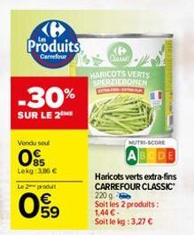 haricots verts Carrefour