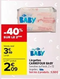 lingettes carrefour