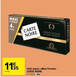 café moulu Carte noire