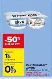 yaourt nature danone