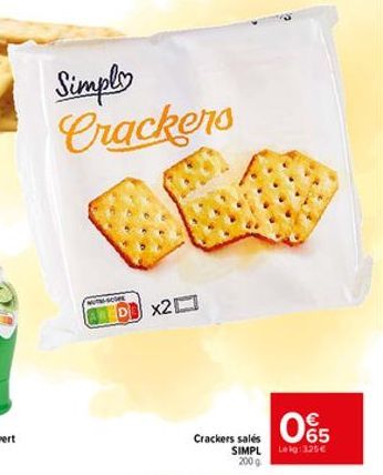 Simply Crackers  Dx2  05  Crackers sales SIMPL Leg:325€ 200g 