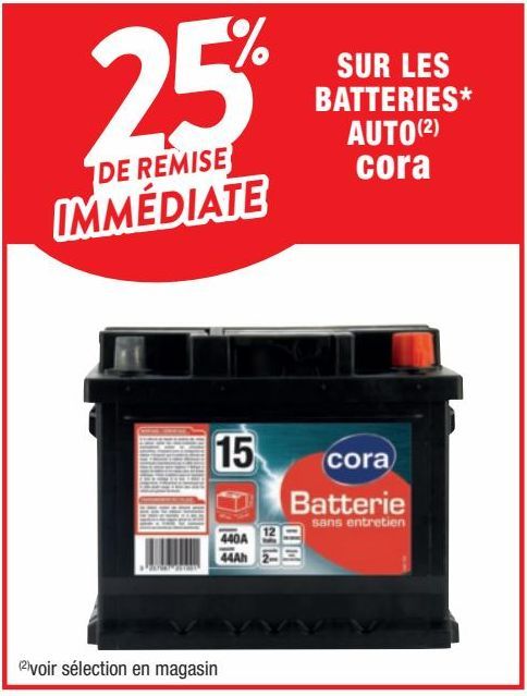 batterie de voiture Cora