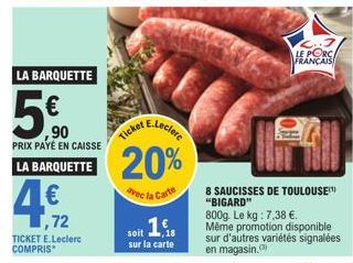 saucisses E.Leclerc