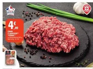 vlees  4€9  chair à saucisse "ferial  800 1 sodkg 611  car  patry  mar  