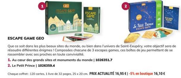 GEO  ESCAPE GAME  2  Le Petit Prince ESCAPE GAME  ESCAPE  SAME 