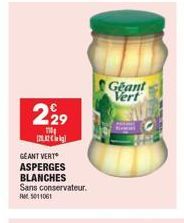 asperges blanches Géant Vert