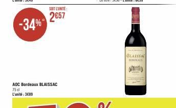 -34%  SOIT LUNITE:  2657  GLAISSAC  SORDEALS 