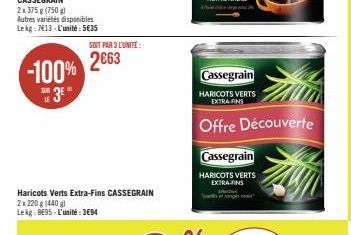 haricots verts Cassegrain