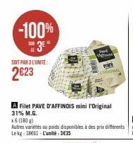 -100% 3⁰  SOIT PAR 3L'UNITE:  2623  Pavt  mini L'ORIGINAL 