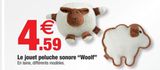 Le jouet peluche sonore Woolf offre à 4,59€ sur Bazarland