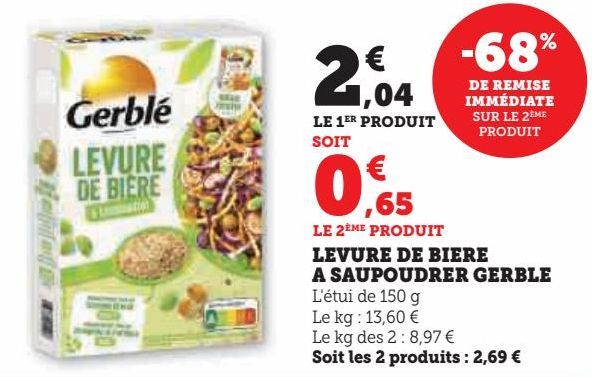 LEVURE DE BIERE A SAUPOUDRER GERBLE