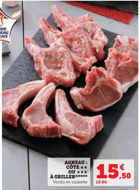 AGNEAU : CÔTE OU À GRILLER