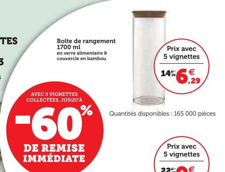 Boîte de rangement 1700 ml