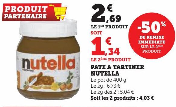 PATE A TARTINER NUTELLA