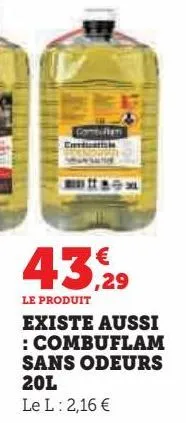 existe aussi : combuflam confort 20l