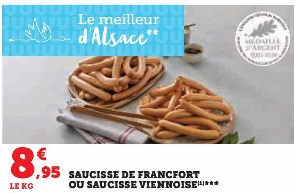 SAUCISSE DE FRANCFORT OU SAUCISSE VIENNOISE