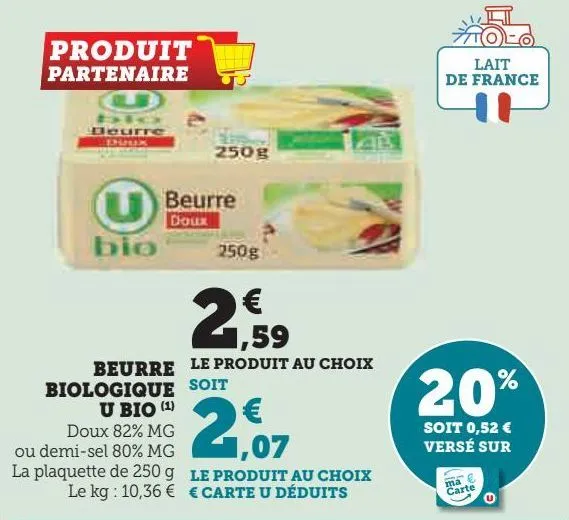 beurre biologique u bio (1