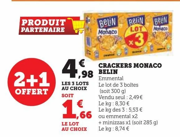 crackers monaco belin
