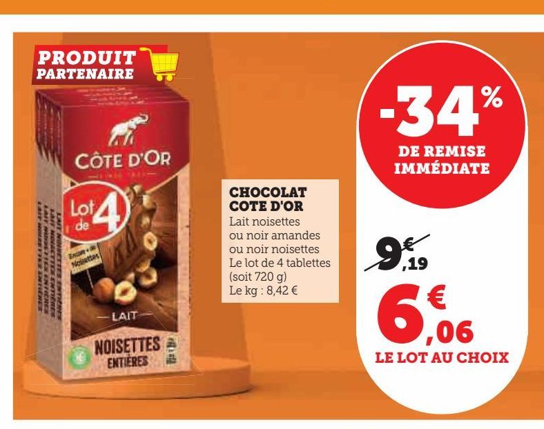 chocolats Côte d'or