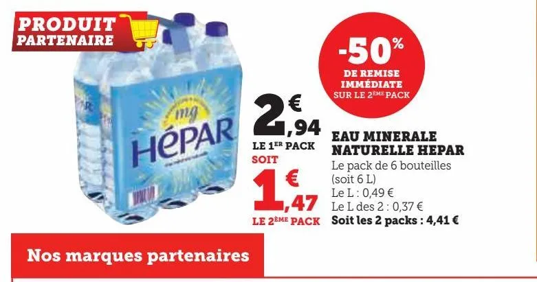 eau minerale naturelle hepar