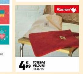 € TOTE BAG 99 VELOURS Ref. 857947  4⁹⁹9  Auchan 
