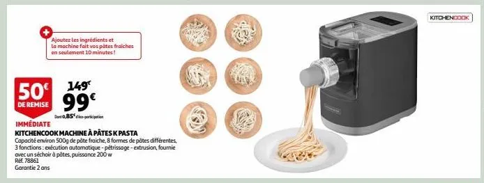 kitchencook machine à pâtes k pasta