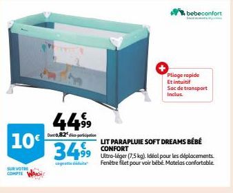 hanger evalueren wassen Promo LIT PARAPLUIE SOFT DREAMS BÉBÉ CONFORT Auchan : 34,99€