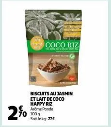 biscuits au jasmin et lait de coco happy riz