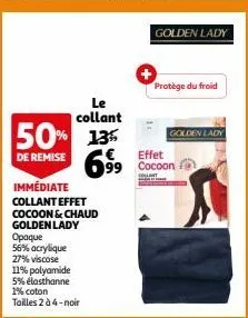 collant effet cocoon & chaud golden lady