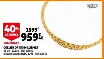 collier or 750 millièmes