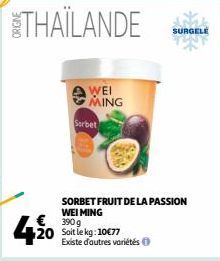 SORBET FRUIT DE LA PASSION WEI MING