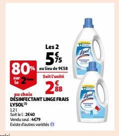 DÉSINFECTANT LINGE FRAIS LYSOL(1) 