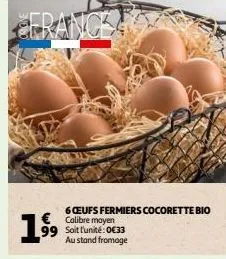 6 œufs fermiers cocorette bio