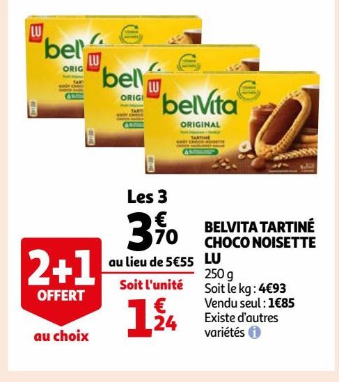 BELVITA TARTINÉ CHOCO NOISETTE