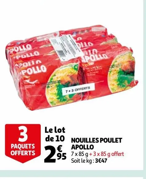 nouilles poulet apollo