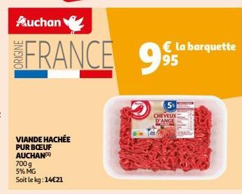   VIANDE HACHÉE PUR BŒUF AUCHAN 