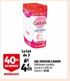 Différentes variétés Lot de 2 x 250 ml Soit le l : 4€88