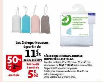 SÉLECTION DE DRAPS-HOUSSE OU PROTÈGE-MATELAS