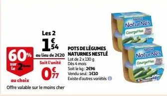 pots de légumes naturnes nestlé