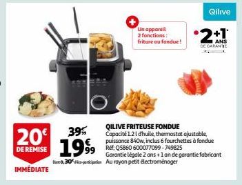 QILIVE FRITEUSE FONDUE