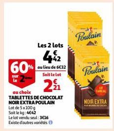 chocolat noir Poulain