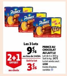 chocolat au lait Prince