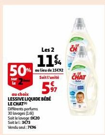 LESSIVE LIQUIDE BÉBÉ LE CHAT(1)