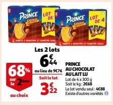 prince au chocolat au lait lu