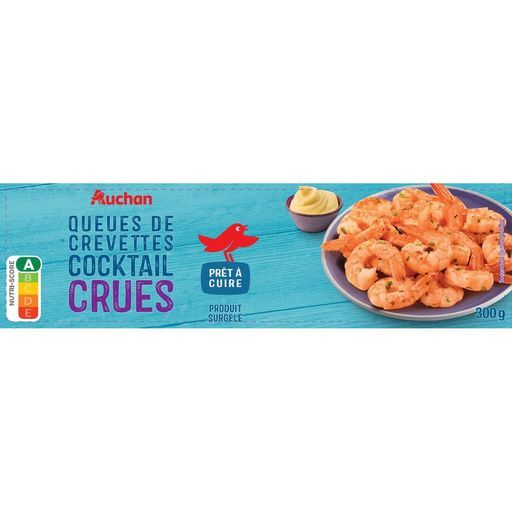 QUEUES DE CREVETTES "COCKTAIL"  CUITES SURGELÉES  AUCHAN