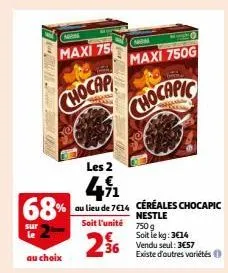 céréales chocapic  nestle