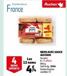  NEMS AVEC SAUCE  AUCHAN