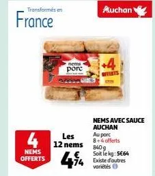  nems avec sauce  auchan